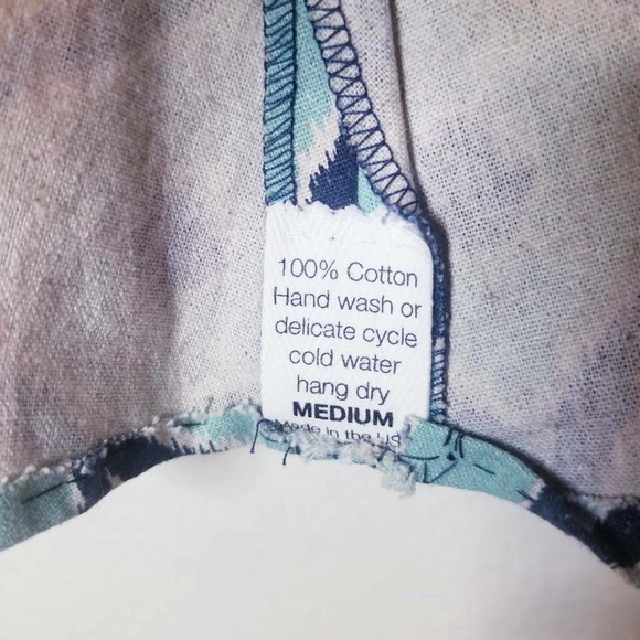 Mirelle Full Skirt Green Geometric 100% Cotton M - Picture 9 of 10